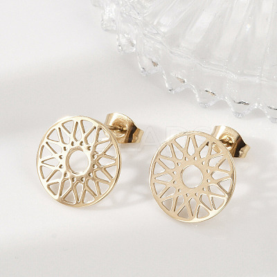 304 Stainless Steel Stud Earrings for Women EJEW-Z089-11G-1
