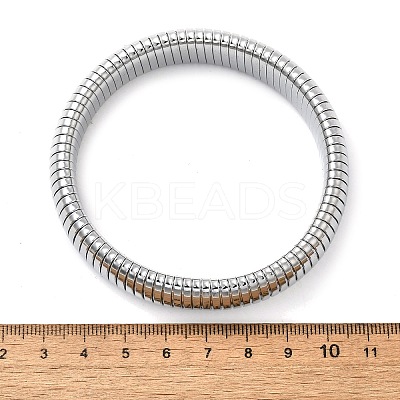 304 Stainless Steel Stretch Bracelets for Women Men BJEW-A031-02A-P-1