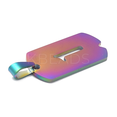Ion Plating(IP) 304 Stainless Steel Pendants STAS-O127-A01-1