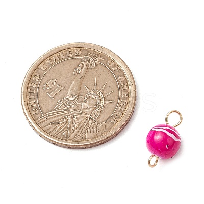 Spray Painted Drawbench Acrylic Round Connector Charms PALLOY-JF03327-1