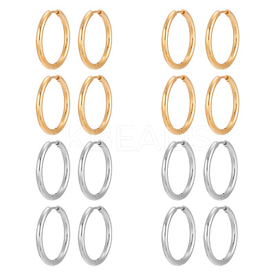 304 Stainless Steel Hoop Earrings EJEW-UN0001-06-1