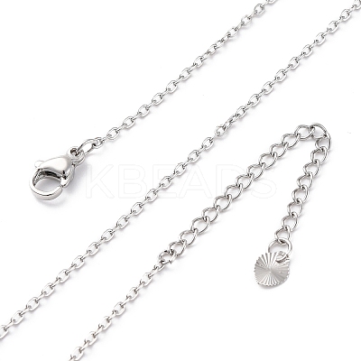 Brass Cable Chain Necklaces NJEW-D302-82P-1