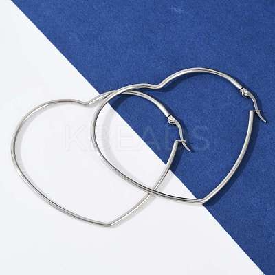 Tarnish Resistant 201 Stainless Steel Hoop Earrings EJEW-A052-11B-1