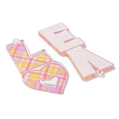 Opaque Acrylic Pendants BACR-D002-08E-1