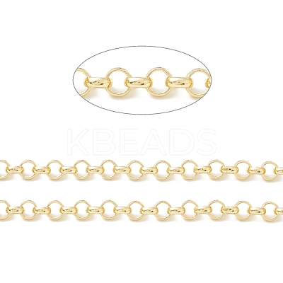 Rack Plating Brass Rolo Chains CHC-B021-02G-1