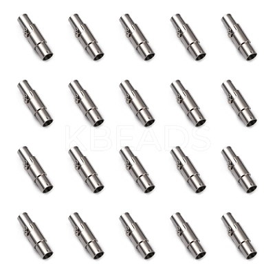 Tarnish Resistant Smooth 304 Stainless Steel Locking Tube Magnetic Clasps STAS-H019-5-1