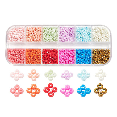 12 Style 12/0 Glass Seed Beads SEED-YW0001-49C-1