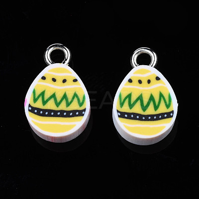 Handmade Polymer Clay Charms CLAY-S096-026-1