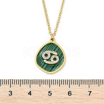 304 Stainless Steel Micro Pave Cubic Zirconia constellation Pendant Necklaces NJEW-R021-01G-04-1