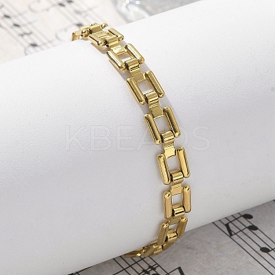 304 Stainless Steel Square Link Chain Bracelets for Women BJEW-F488-21G-02-1