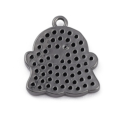 Rack Plating Brass Cubic Zirconia Pendants KK-D031-04B-01-1