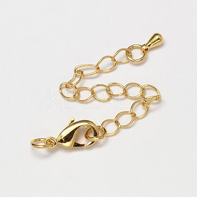 PVD Vacuum Plating Brass Chain Extender KK-I598-16G-RS-1