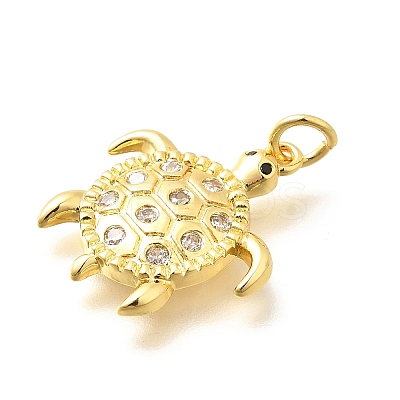 Brass Micro Pave Cubic Zirconia Pendants LS-KK-Q040-02A-G-1