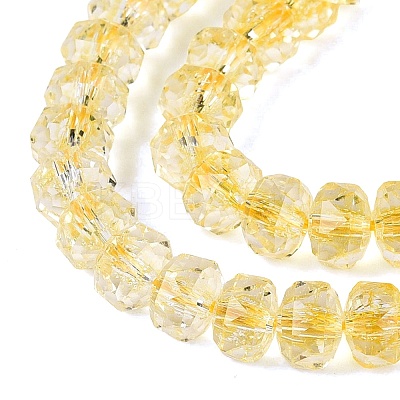 Crackle Transparent Glass Beads Strands GLAA-N068-03A-14-1