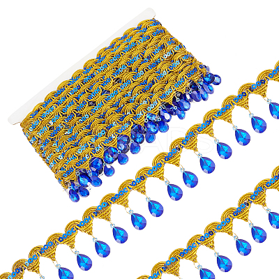 Polyester Tassel Lace Ribbon OCOR-WH0079-75H-1