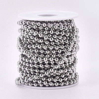 Tarnish Resistant 304 Stainless Steel Ball Chains CHS-A002B-4.0mm-1