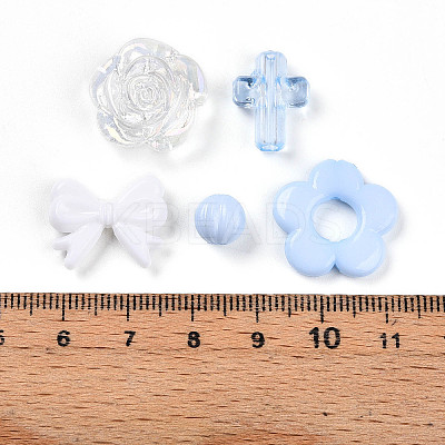 Transparent & Opaque Acrylic Beads TACR-T028-26D-1