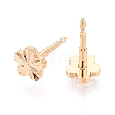 Brass Stud Earrings for Women EJEW-G441-01G-1