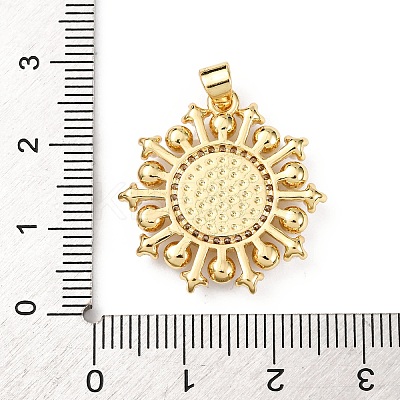 Brass Micro Pave Cubic Zirconia Pendants KK-K408-14G-1