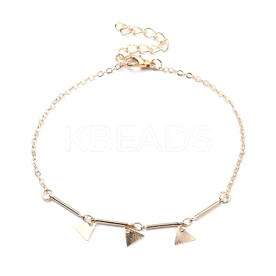 4Pcs 4 Style Alloy Chain Anklets Sets SJEW-D009-08KCG-1