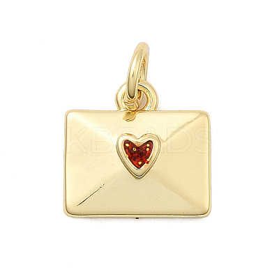 Brass Enamel Charms KK-P338-31G-01-1