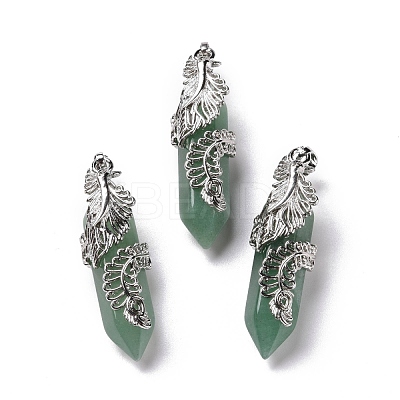 Natural Green Aventurine Pendants G-E059-02AS-04-1