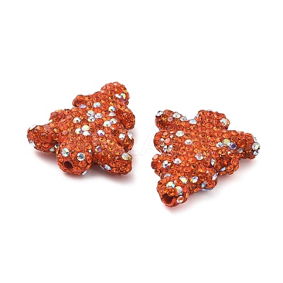 Christmas Tree Polymer Clay Rhinestone Beads CLAY-NH0001-14I-1