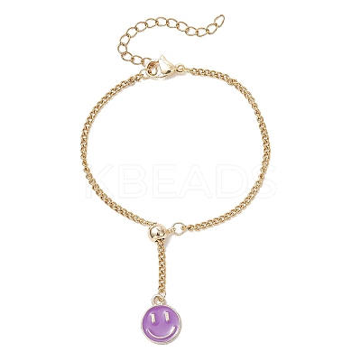 Adjustable 304 Stainless Steel Curb Chain Slider Bracelets BJEW-JB13289-1