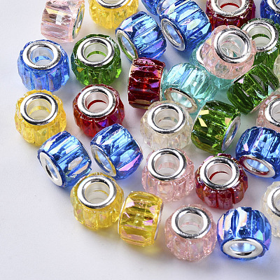 Transparent Resin European Beads RPDL-Q023-A-B-1