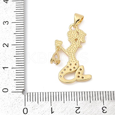 Brass Micro Pave Cubic Zirconia Pendants KK-D317-125G-1