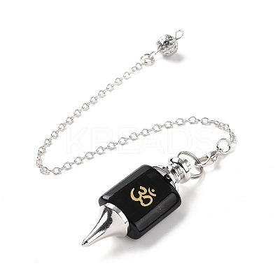 Mixed Gemstone Dowsing Pendulum Big Pendants G-A207-02P-1