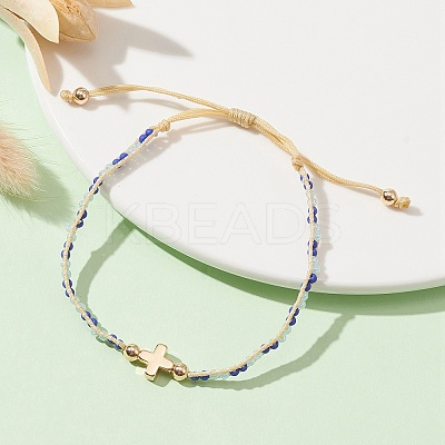 Adjustable Braided Bracelet BJEW-MZ00043-02-1