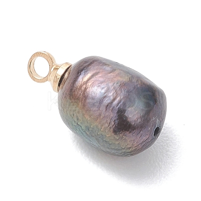 Natural Pearl Potato Charms PALLOY-JF04848-1