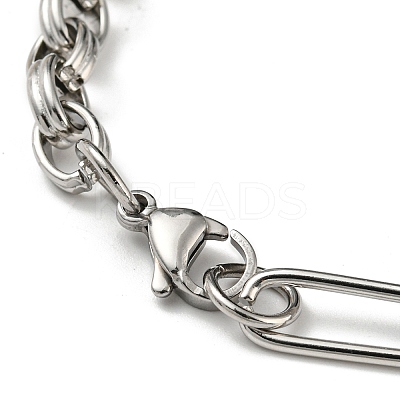 Non-Tarnish 201 Stainless Steel Figaro Chain Bracelets STAS-Z056-09P-1