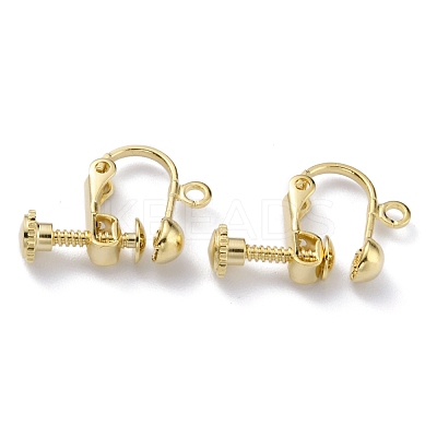 Brass Clip-on Earring Findings KK-Z007-21G-1