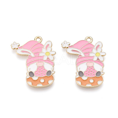 Alloy and Enamel Pendants ENAM-T021-21C-1