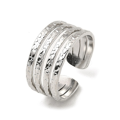 Non-Tarnish 304 Stainless Steel Open Cuff Rings RJEW-Z018-33P-1