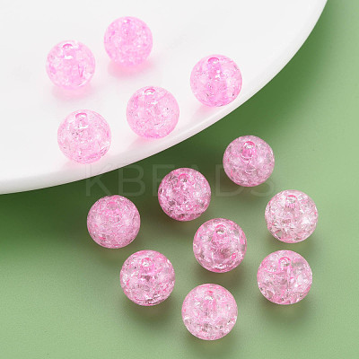 Transparent Crackle Acrylic Beads MACR-S373-66B-N02-1