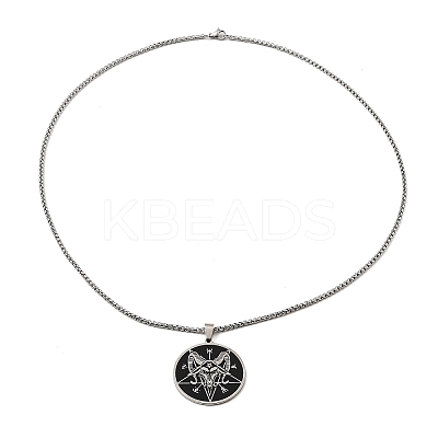 Non-Tarnish 201 Stainless Steel Pendant Necklaces LS-NJEW-B095-02-1