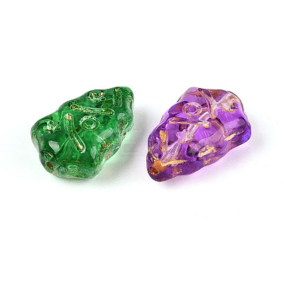 Baking Paint Transparent Glass Beads DGLA-N018-29-1