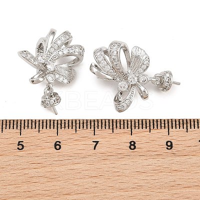 Brass Micro Pave Cubic Zirconia Peg Bails CU-CBA8264-01P-1