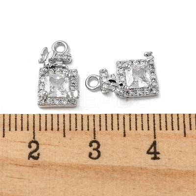Brass Micro Pave Cubic Zirconia Pendants KK-H460-11P-1