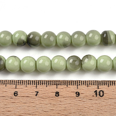Baking Paint Glass Beads Strands DGLA-N013-8mm-05-1
