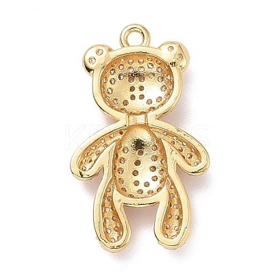 Eco-friendly Brass Micro Pave Clear Cubic Zirconia Pendants KK-D079-02G-1
