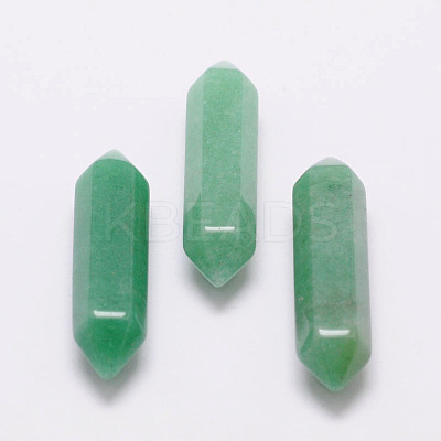 Faceted Natural Green Aventurine Healing Stones G-K012-30mm-01-1
