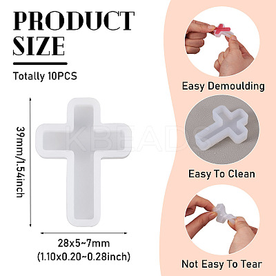 10Pcs DIY Silicone Molds DIY-TA0014-13-1