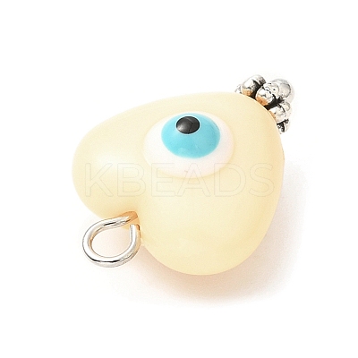 Evil Eye Resin Pendants PALLOY-JF02127-02-1
