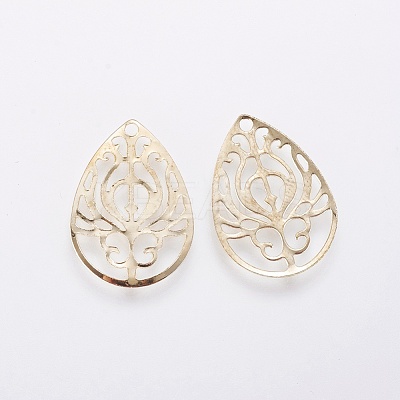 Iron Filigree Pendants X-IFIN-F158-57G-1