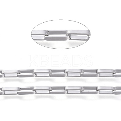 Tarnish Resistant 304 Stainless Steel Box Chains CHS-M001-02P-1