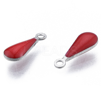 304 Stainless Steel Enamel Charms STAS-N092-178B-1